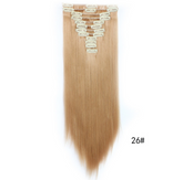 Straight hair wig piece clip hairless hair extension piece