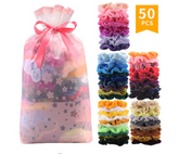 50 Pcs Gold velvet hair ring