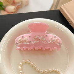 Acetic Acid Flower Rhinestone Grip For Women