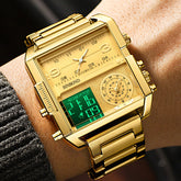 Men's Fashion Large Dial Multi-functional Sports Quartz Watch