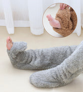 Over Knee High Fuzzy Long Socks Winter Warm Cold Leg Knee