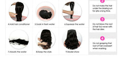 Brazilian Water Wave Headband Human Hair Wigs