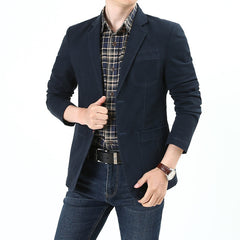 Men's Loose Solid Color Thin Work Coat
