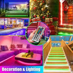 16.4FT RGB Flexible 300LED Strip Light SMD Remote Fairy Lights