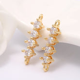 Gold Inlaid Zircon One-shaped Ornament Accessories