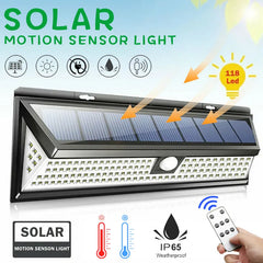 4400Mah 180 LED Powerful Solar Light Outdoor Motion Sensor Wall Light Waterproof