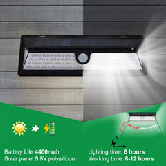 4400Mah 180 LED Powerful Solar Light Outdoor Motion Sensor Wall Light Waterproof