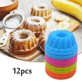 12 Pieces/Set Of Silicone Cake Baking Mold