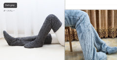 Over Knee High Fuzzy Long Socks Winter Warm Cold Leg Knee