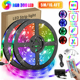 16.4FT RGB Flexible 300LED Strip Light SMD Remote Fairy Lights