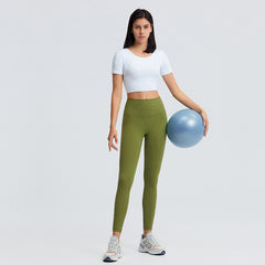 Outdoor Leisure Short Summer Women With Chest Pad Yoga T-shirt