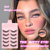 5 Pairs Manga Lashes New Arrival Anime Cosplay Natural Wispy Korean Makeup Artificial False Eyelashes
