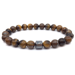 Fashion New Black Stone Tiger Eye Bead Magnet Bracelet