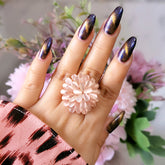 Three-dimensional Flower Opal Ring