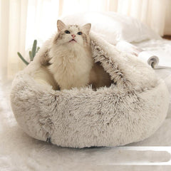 Pet Round Plush 2 In 1 Bed