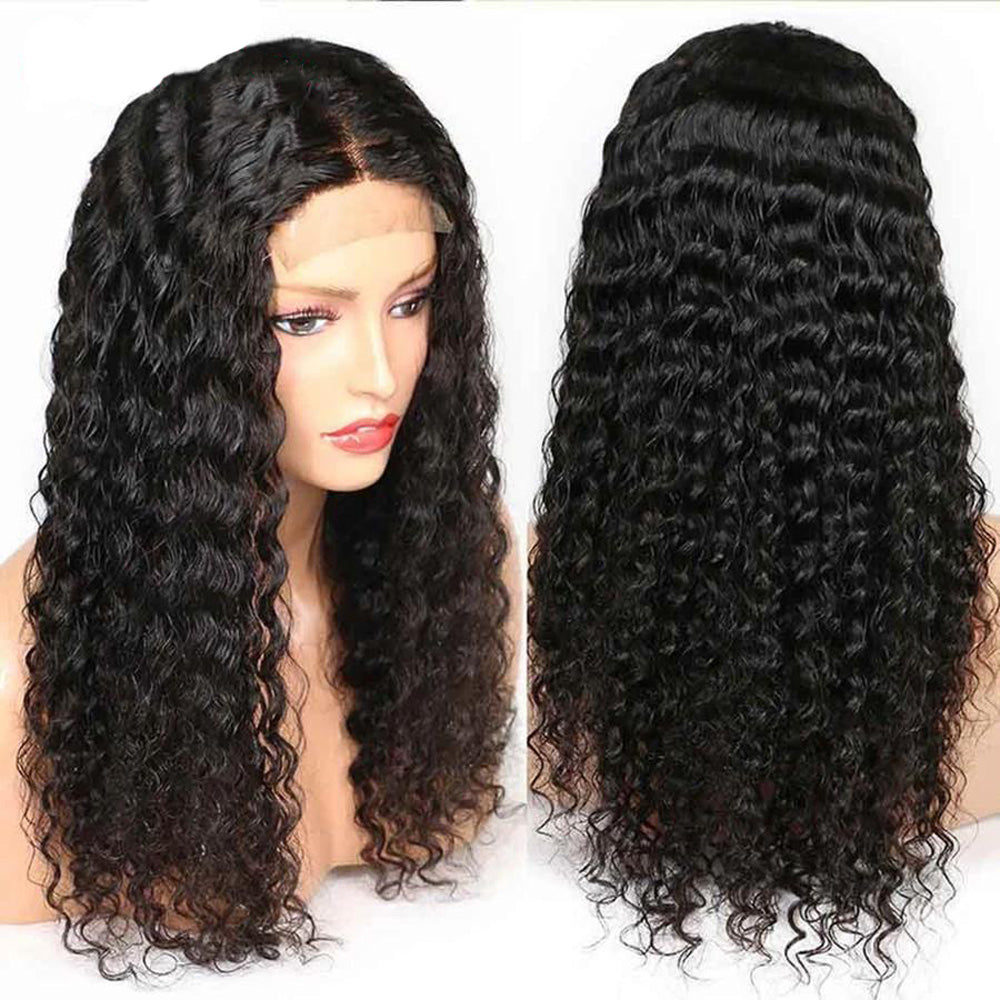 European And American Wig Female Front Lace Chemical Fiber Long Curly Hair Wig Set