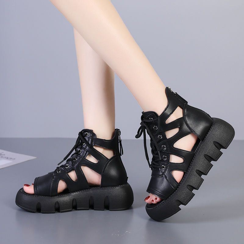 Women's Comfortable Retro Hollow-out Muffin Sandals