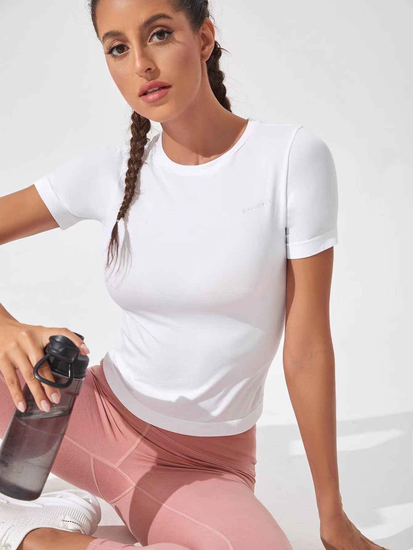 Skinny Slimming Outerwear Short-sleeved T-shirt Workout Clothes