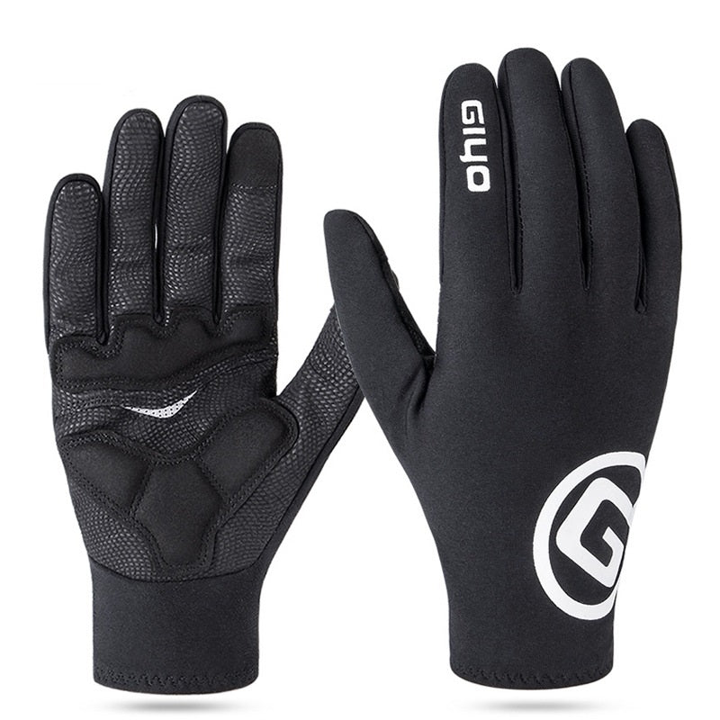 Breaking Wind Plus Velvet Long Finger Mountain Highway Bicycle Riding Touch Screen Gloves