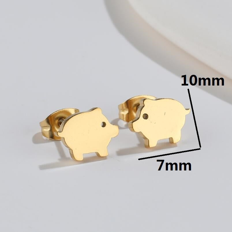 Creative And Cute Little Pig Earrings