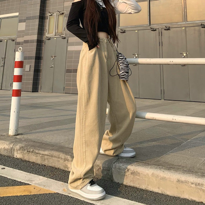 Oversized Corduroy Autumn Women's Loose Wide Leg Pants