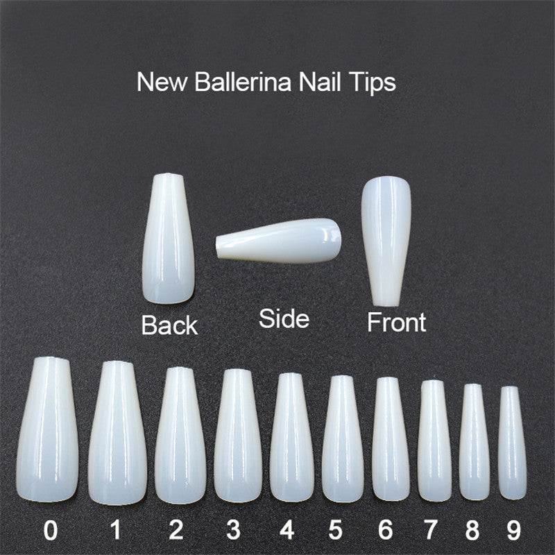 500 tablets of transparent natural color ballet fake nails