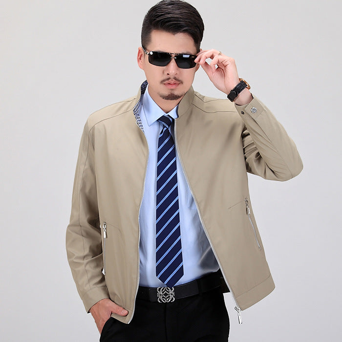 Men's Business Jacket Stand Collar Jacket