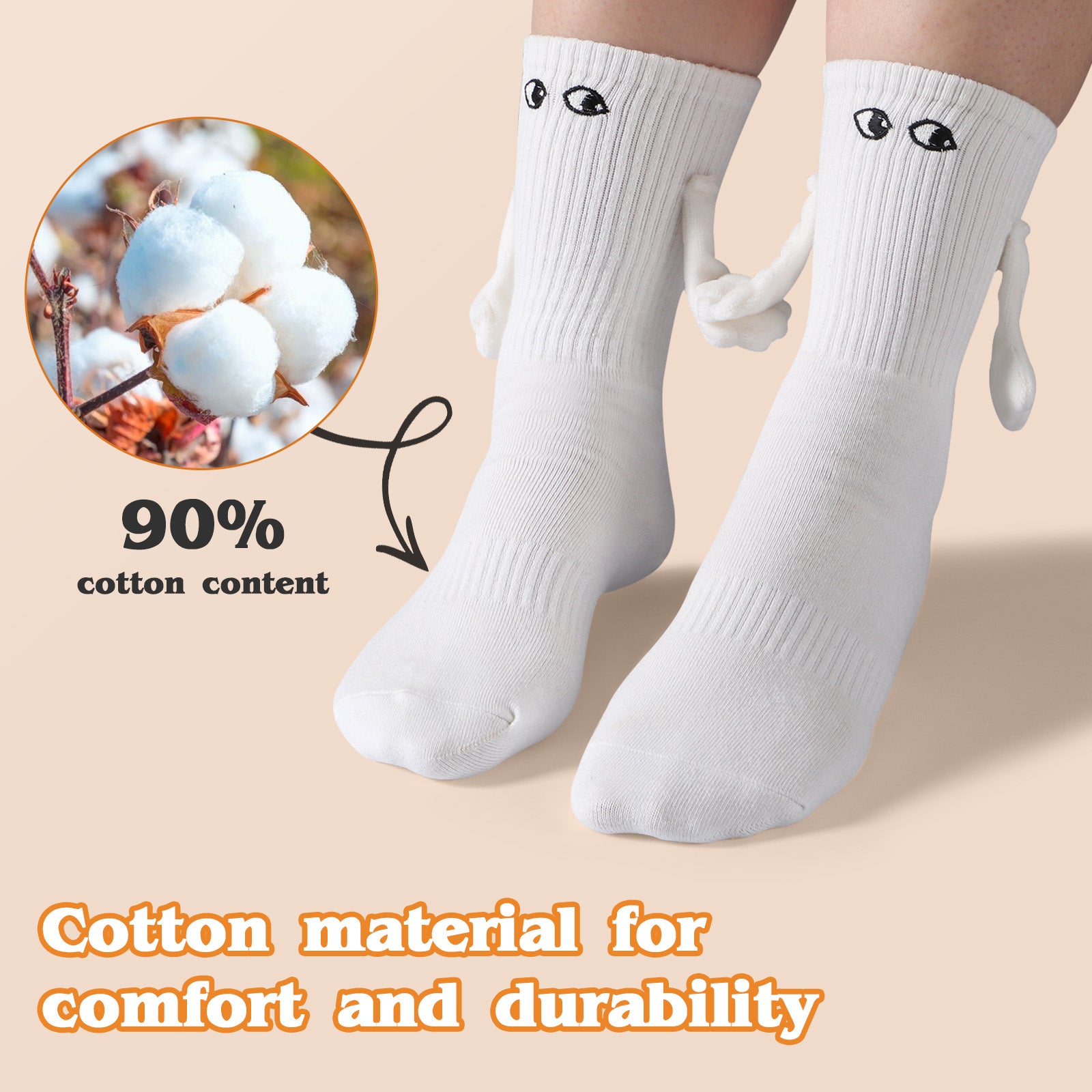 Men's And Women's Fashion Simple Magnet Socks