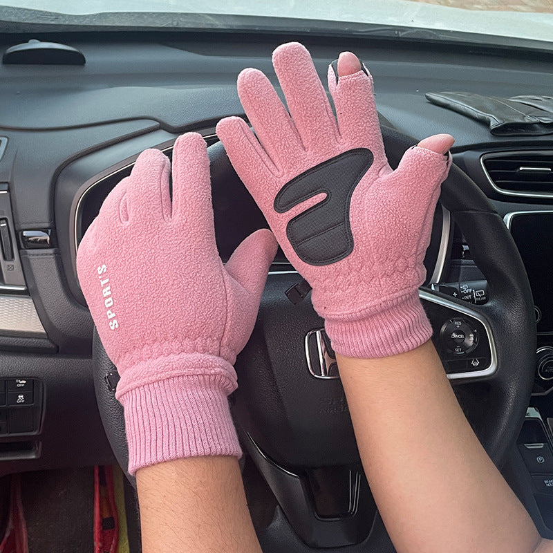 Outdoor Ski Riding Gloves Winter Polar Fleece Touch Screen Gloves