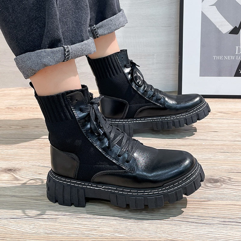 Platform Martin Boots British Style High Top