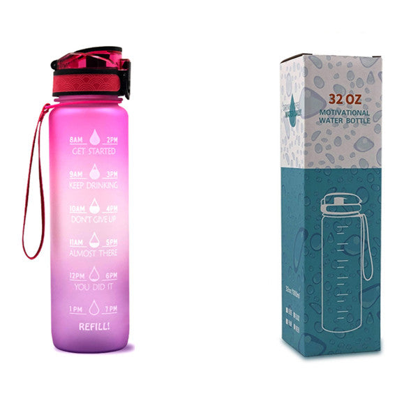 1L Tritan Water Bottle With Time Marker Bounce Cover