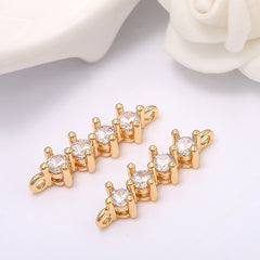 Gold Inlaid Zircon One-shaped Ornament Accessories