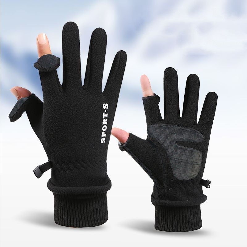 Outdoor Ski Riding Gloves Winter Polar Fleece Touch Screen Gloves