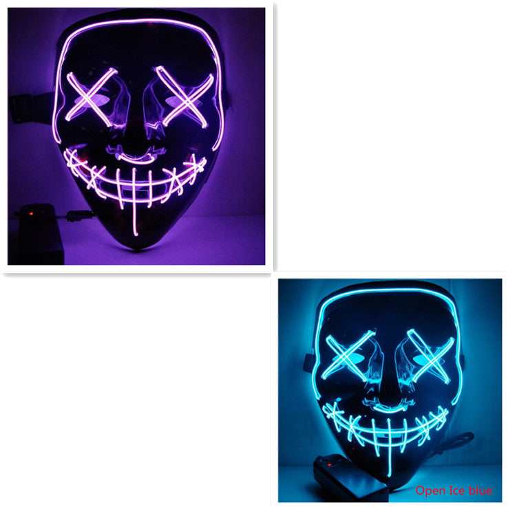 Line Up Festive Led Glitter Grimace Glow Mask