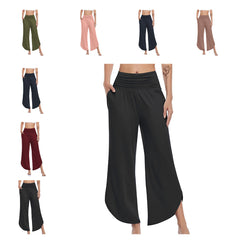 Women's High Waist Loose And Irregular Wide Leg Pants