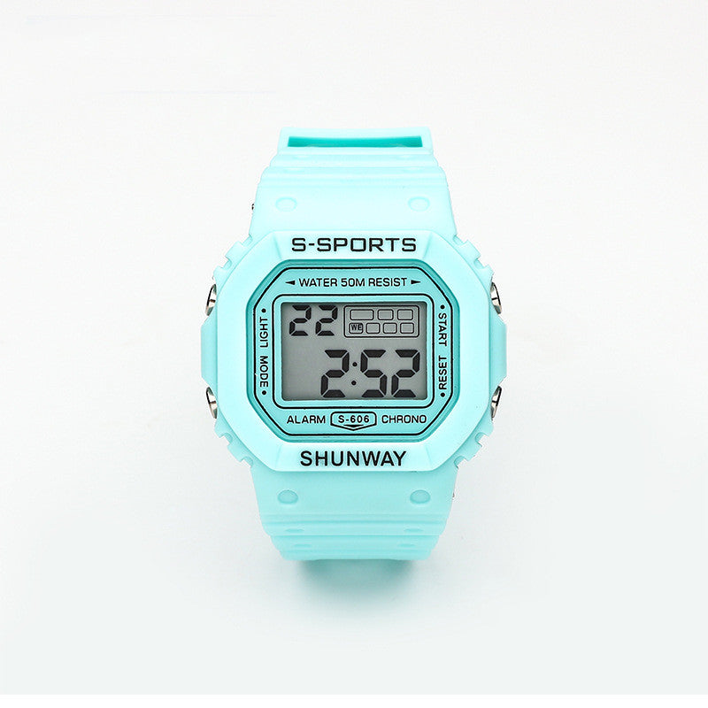 Waterproof Luminous Small Square Student Electronic Watch