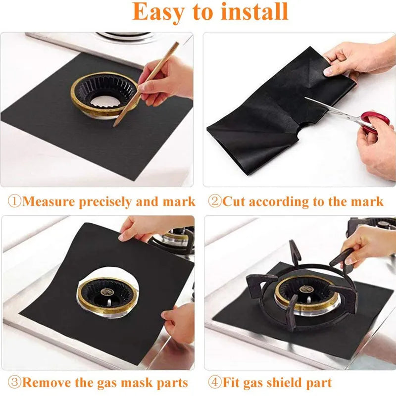 4/6/8Pcs Gas Stove Protector Kitchen Accessories