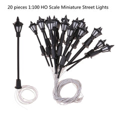 20PC 7cm Model Railway Led Lamppost Lamps Wall Lights