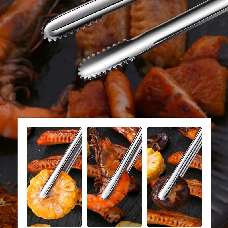 Grill Tongs Meat Cooking Utensils For BBQ Baking