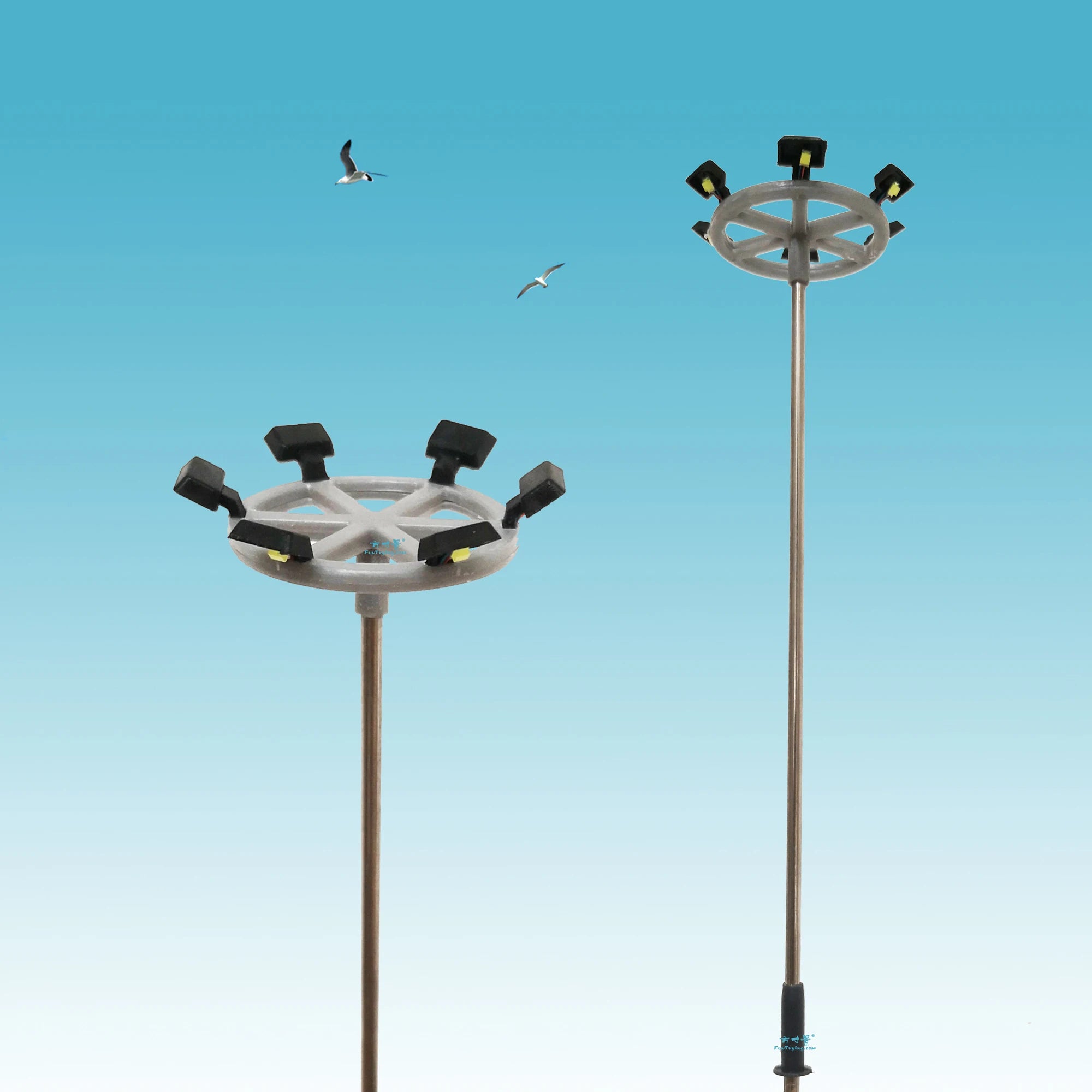 1/3Pcs Ho Scale Model Lighting Tower,12V Model Street Lights