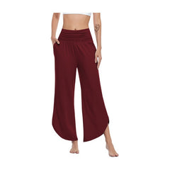 Women's High Waist Loose And Irregular Wide Leg Pants