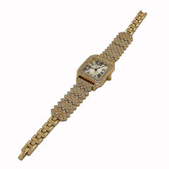 Bracelet Set Square Full Sky Star Full Diamond Women's Watch