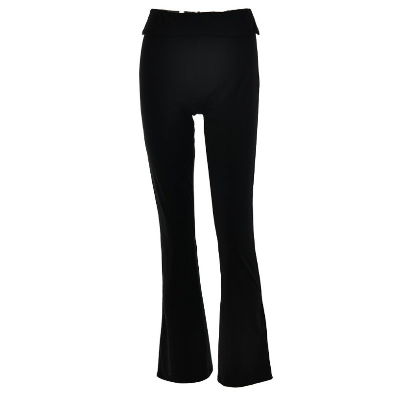 Women's Slim-fit High Waist Black Trousers