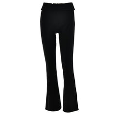 Women's Slim-fit High Waist Black Trousers