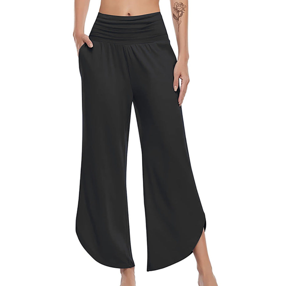 Women's High Waist Loose And Irregular Wide Leg Pants