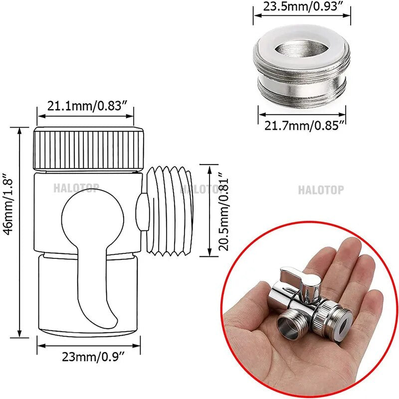 M22/M24 Switch Faucet Adapter Kitchen Sink Splitter