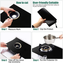 1 Set 5-Hole Gas Stove Pad Protective Cleaning