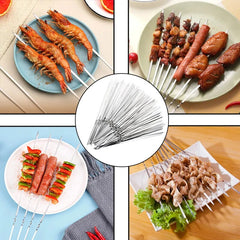 10/15Pcs Stainless Steel Barbecue Skewer Reusable