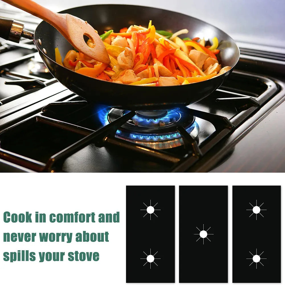 1 Set 5-Hole Gas Stove Pad Protective Cleaning