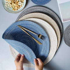 6pcs Round Table Mat Woven